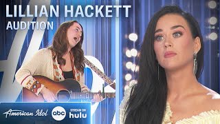 Lillian Hackett quotTennesseequot Original Song Gets The Golden Ticket  American Idol 2024 [upl. by Aikar423]