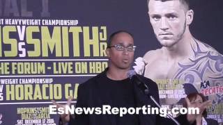 Bernard Hopkins vs Joe Smith Jr Final Press Conference  EsNews Boxing [upl. by Ynohta]