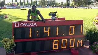 Rieti 2010 M800m David Rudisha New World Record 14101 [upl. by Falconer]