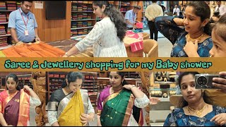 Saree and Jewelry shopping for my Seemantha  Saree Shopping at RMKV Silks  kannada vlogs [upl. by Shien]