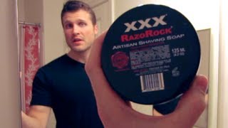 RazoRock XXX Shaving Soap  Shave Review [upl. by Inaj]