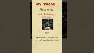 My Vocab meaning of nescience [upl. by Novick964]