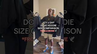 YEEZY GAP DOVE HOODIE LA ARCHIVE SIZE COMPARISON 🕊️ shorts yeezy gap style streetwear fashion [upl. by Carmina]