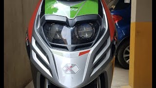 Aprillia SR150 Bi Xenon Projector Installation [upl. by Arihaj391]