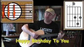 Happy Birthday To You  Acoustic Guitar Lesson  easy [upl. by Fairfax]