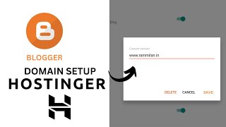How to add Custom Domain in Blogger 2024  Hostinger Domain Setup Blogger bloggerrammilan [upl. by Teilo]