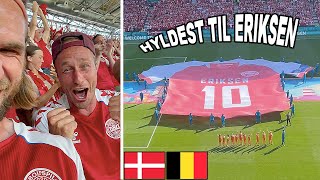 SER DANMARK MOD BELGIEN I PARKEN FLOT HYLDEST TIL ERIKSEN [upl. by Pesvoh]