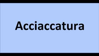 Acciaccatura [upl. by Duky]