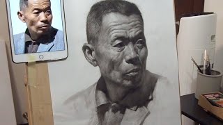 Portrait drawing demonstration with pencil [upl. by Jain320]