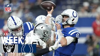 Las Vegas Raiders vs Indianapolis Colts  2023 Week 17 Game Highlights [upl. by Zelma362]