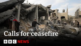 Gaza US faces criticism after blocking UN call for ceasefire  BBC News [upl. by Ettegirb100]