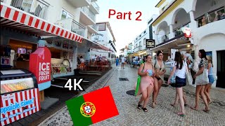 ⁴ᴷ Sunset walk 🇵🇹 Albufeira  Old town shops and bars Algarve Portugal part 2 4K [upl. by Selyn]