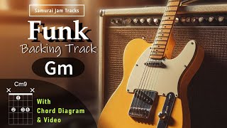 Fast Funk Groove Guitar Backing Track in G minor [upl. by Yasdnil]