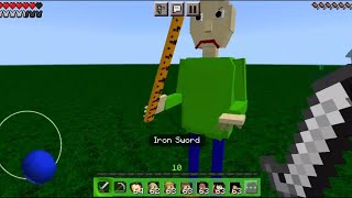 Testing the Baldi Basics Plus Addon on Minecraft [upl. by Terraj]