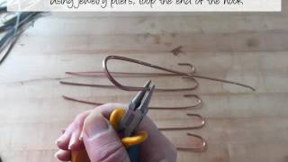 Tutorial  Fairy Garden Copper Wire Shepherd Hooks [upl. by Minta]