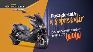 Llega una moto Scooter con diseño WOW Nueva Victory Black Modelo 2021 [upl. by Arawaj]