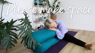 Yoga for PMS  Premenstrual syndrome  Please Make Space [upl. by Ewens]