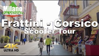 ITALY MILANO Scooter city tour from Piazza Frattini to Corsico  Biking paths 4K UHD 60fps 2021 [upl. by Mollee857]