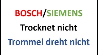 SiemensBosch Trockner  trocknet nicht richtig Trommel dreht sich nicht mehrRiemen gerissen [upl. by Timmie]