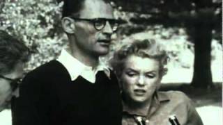 Marilyn Monroe and Arthur Miller at a press conference [upl. by Maurene]