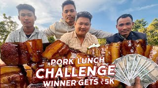 PORK LUNCH CHALLENGE Winner gets ₹5k rupees [upl. by Atteiram676]