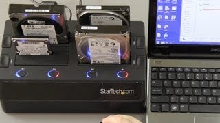 StarTech 4 Bay eSATA USB 30 to SATA Hard Drive Docking Station and 3 TB 7200RPM HDD Unboxing [upl. by Micro]