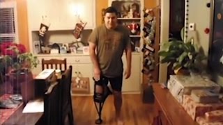 How To Walk With an Achilles Tendon Rupture  Alex uses the iWALK20 for the first time [upl. by Attenohs]