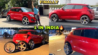 SCORPIO वाले Alloy Wheel लगा दिये😱 20 INCHES ALLOY LOADED IN SWIFT🔥  Harshit Vlogs [upl. by Laroy]