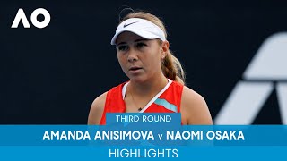 Amanda Anisimova v Naomi Osaka Highlights 3R  Australian Open 2022 [upl. by Kaylyn]