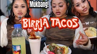 BIRRIA TACOS WITH CONSOMÉ MUKBANG  Birria Gonzalez quesabirria tacos  Compton CA 📍 [upl. by Leonsis84]