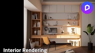 D5 Render 29  007 Realistic Interior Working Room Rendering for Beginner [upl. by Craggy]