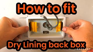 How to EASILY fit a dry lining plug socket back box [upl. by Katharyn]