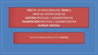 Test sobre el Gobierno y la Administración española  oposiciones test 3 [upl. by Selrac]