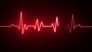 Motion Made  Free Cardiogram heartbeat heat pulse glowing red neon light loop animated background [upl. by Purity]