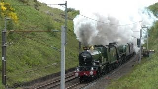 5043 amp 46233 destroy Shap with The Cumbrian Conqueror 15th June 2013 [upl. by Kingdon]