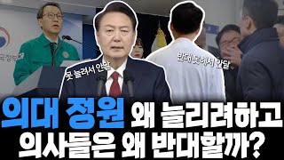 정치색 없이 보는 의대 증원하려는 이유 의사들은 반대하는 이유 [upl. by Zipnick]