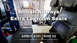 British Airways Extra Legroom Seats Airbus A321  Sep 2024 [upl. by Leacim74]