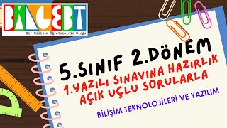 Bilişim Teknolojileri 5Sınıf 2Dönem 1Sınava Hazırlık Videosu [upl. by Sibby]