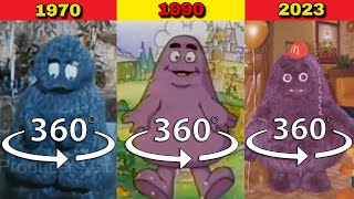 360 VR Grimace Shake Commercial  1970 Vs 1990 Vs 2023  Side by Side Comparison [upl. by Aileahcim101]