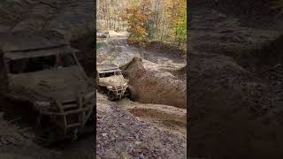 Honda Talon muddy hill Shows up Polaris [upl. by Einhapets]