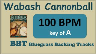 Wabash Cannonball 100 BPM bluegrass backing track [upl. by Frum]