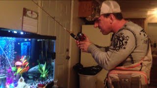 Aquarium Fishing Fail Epic Fish Tank Prank FUNNY [upl. by Etnohc]