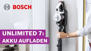 Diese Möglichkeiten hast du zum Aufladen des Akkus – Bosch Unlimited 7  Bosch Staubsauger [upl. by Eisdnil977]