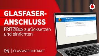 AVM FRITZBox für Glasfaser einrichten [upl. by Aicnilav]