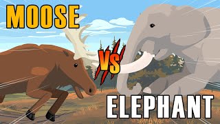 Moose vs Elephant  Woodland vs Savannah Animals S1  Animal Animation [upl. by Aninotna]