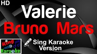 🎤 Bruno Mars  Valerie Karaoke VersionKing Of Karaoke [upl. by Nahtaoj]