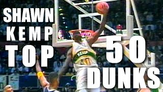 Shawn Kemp Top 50 BEST Dunks In The NBA [upl. by Mccahill381]