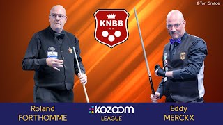 KNBB Kozoom League  Martin HORN vs Roland FORtHOMME [upl. by Wane]