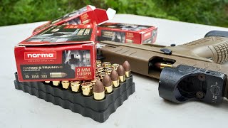 Review 9mm Norma Range amp Training Frangible Ammo [upl. by Mingche]