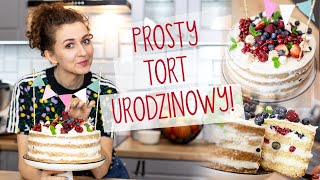 Prosty TORT urodzinowy z owocami Zobacz jak przygotować perfekcyjny biszkopt Z nami Ci się uda [upl. by Gintz347]